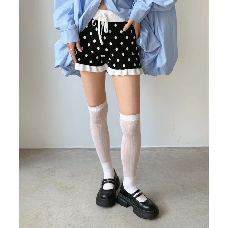 モノトーンドットフリルマイクロニットパンツ | Jewelobe | 詳細画像21 