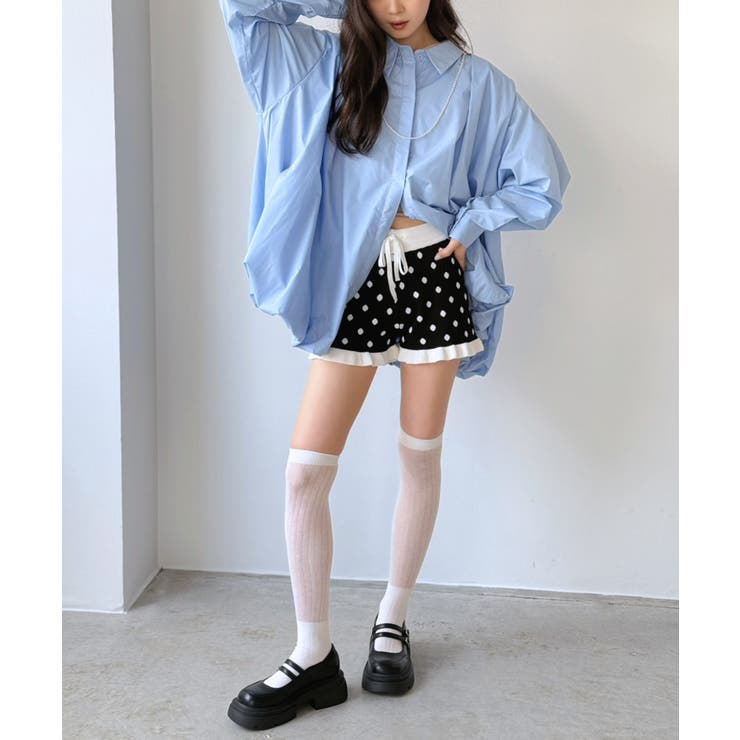 モノトーンドットフリルマイクロニットパンツ | Jewelobe | 詳細画像22 