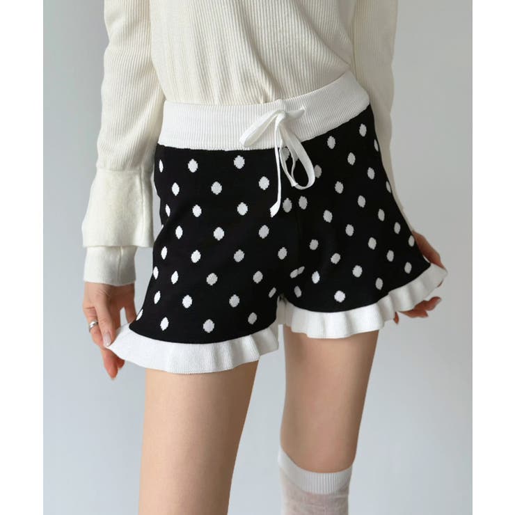 モノトーンドットフリルマイクロニットパンツ | Jewelobe | 詳細画像29 