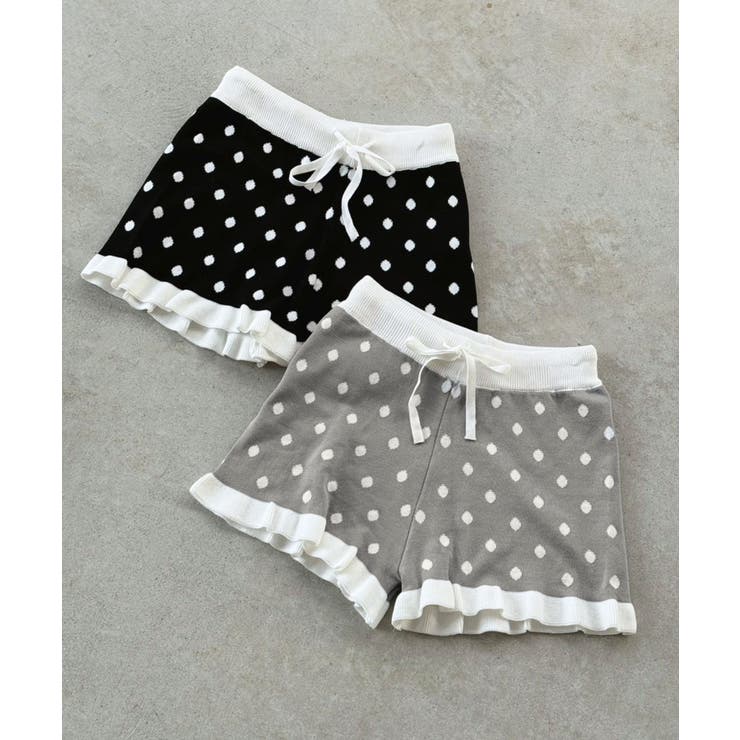 モノトーンドットフリルマイクロニットパンツ | Jewelobe | 詳細画像30 