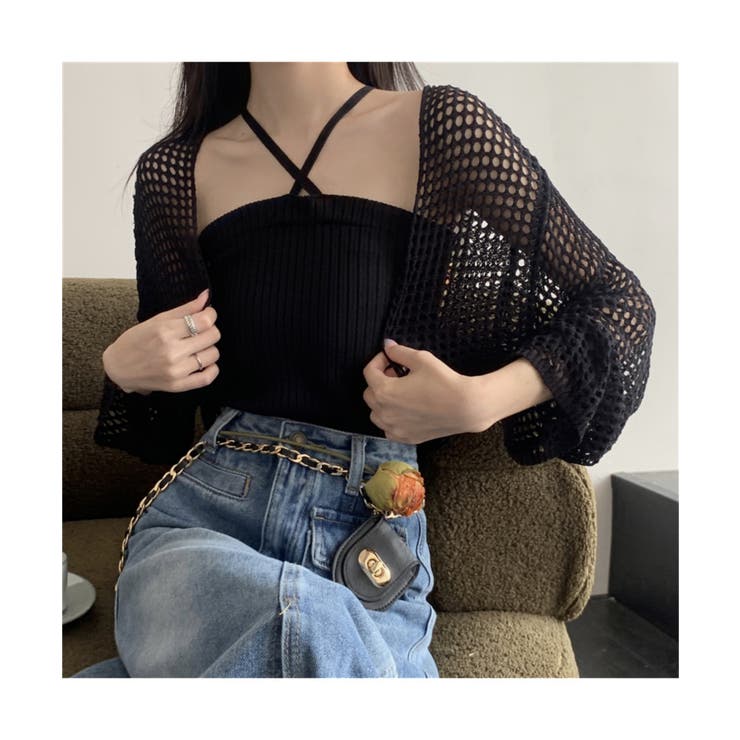 透かし編みショートニットボレロ | Jewelobe | 詳細画像11 