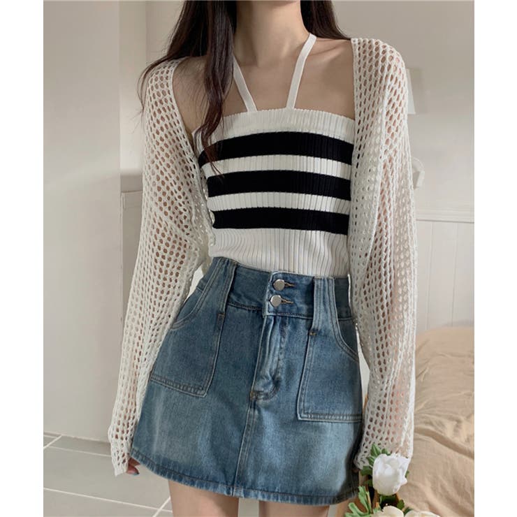 透かし編みショートニットボレロ | Jewelobe | 詳細画像4 