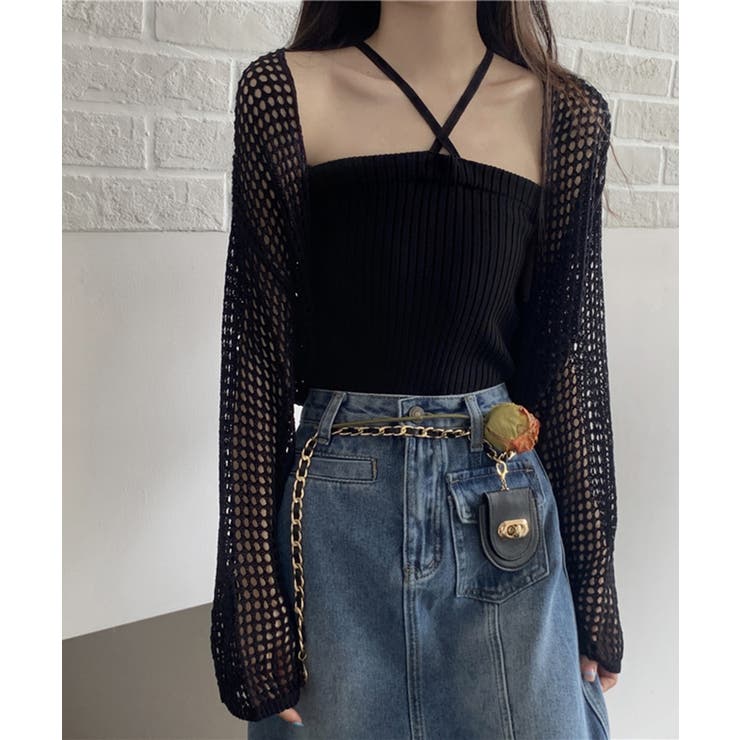 透かし編みショートニットボレロ | Jewelobe | 詳細画像7 