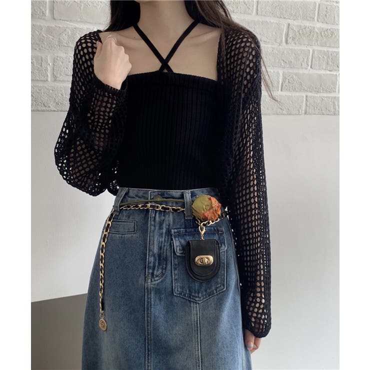 透かし編みショートニットボレロ | Jewelobe | 詳細画像8 