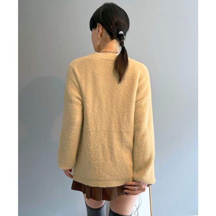 シャギーミディニットカーディガン | Jewelobe | 詳細画像10 