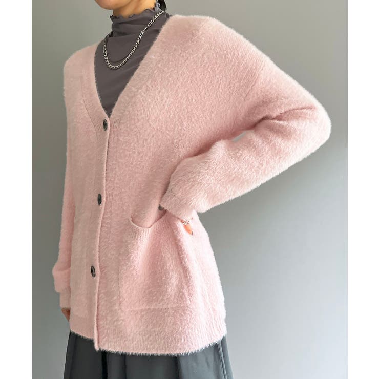 シャギーミディニットカーディガン | Jewelobe | 詳細画像16 