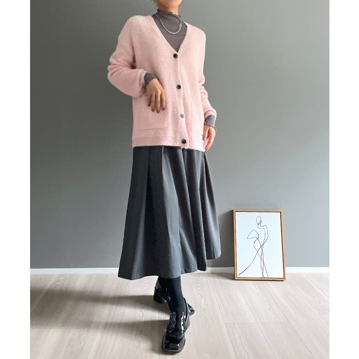 シャギーミディニットカーディガン | Jewelobe | 詳細画像18 