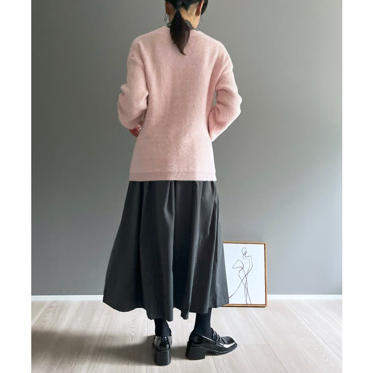 シャギーミディニットカーディガン | Jewelobe | 詳細画像19 