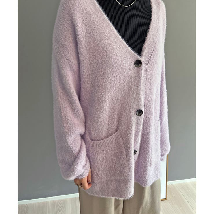 シャギーミディニットカーディガン | Jewelobe | 詳細画像22 