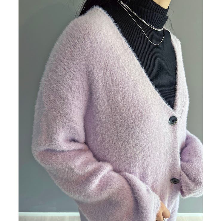 シャギーミディニットカーディガン | Jewelobe | 詳細画像23 