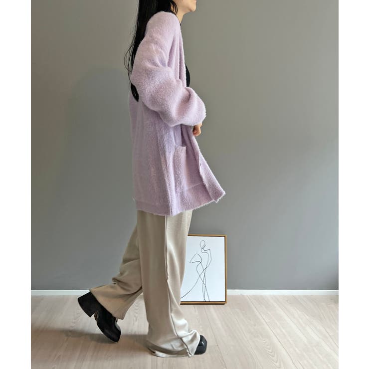 シャギーミディニットカーディガン | Jewelobe | 詳細画像26 