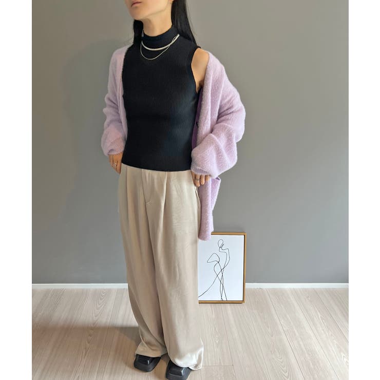 シャギーミディニットカーディガン | Jewelobe | 詳細画像27 