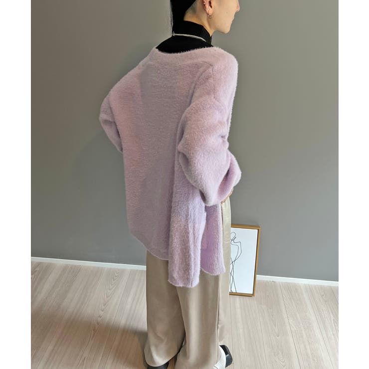 シャギーミディニットカーディガン | Jewelobe | 詳細画像28 