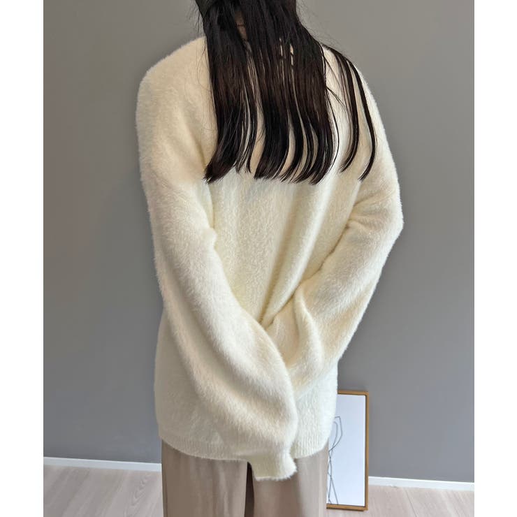 シャギーミディニットカーディガン | Jewelobe | 詳細画像3 