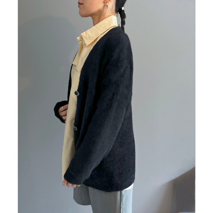 シャギーミディニットカーディガン | Jewelobe | 詳細画像30 