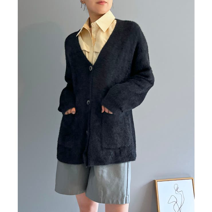 シャギーミディニットカーディガン | Jewelobe | 詳細画像31 