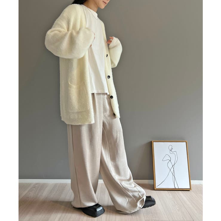 シャギーミディニットカーディガン | Jewelobe | 詳細画像6 