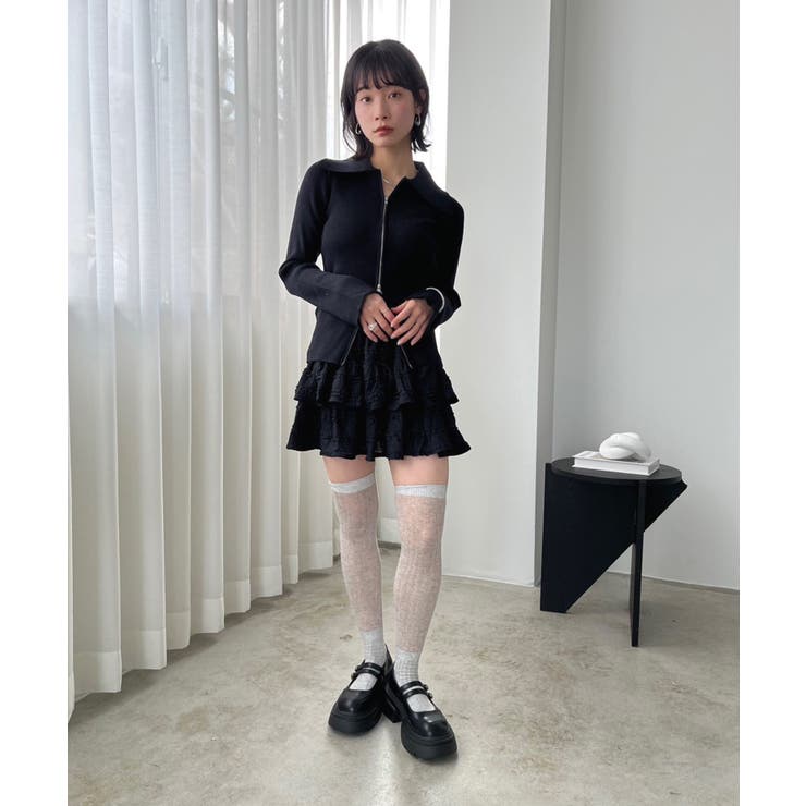 ワイドカラーダブルジップフィットニット | Jewelobe | 詳細画像23 