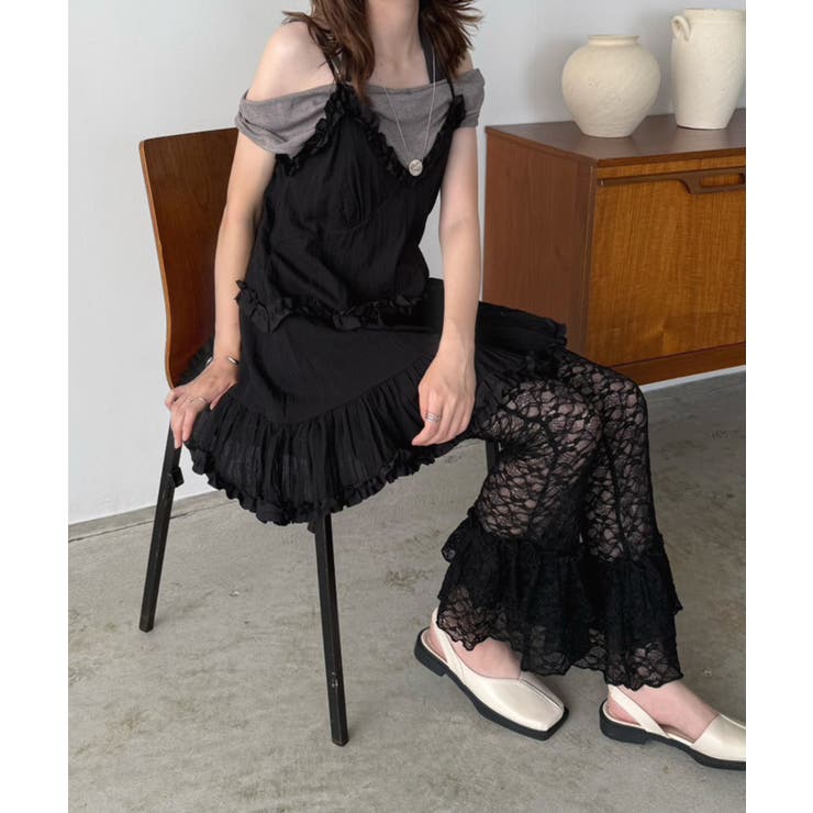 フリル×コットンストライプビスチェディテールキャミチュニック | Jewelobe | 詳細画像10 