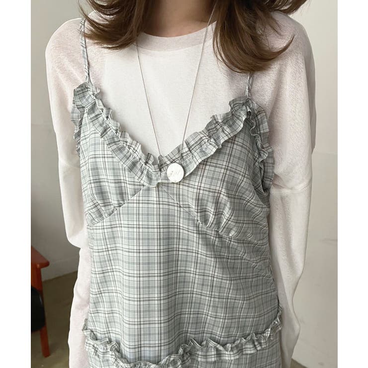 フリル×コットンストライプビスチェディテールキャミチュニック | Jewelobe | 詳細画像15 