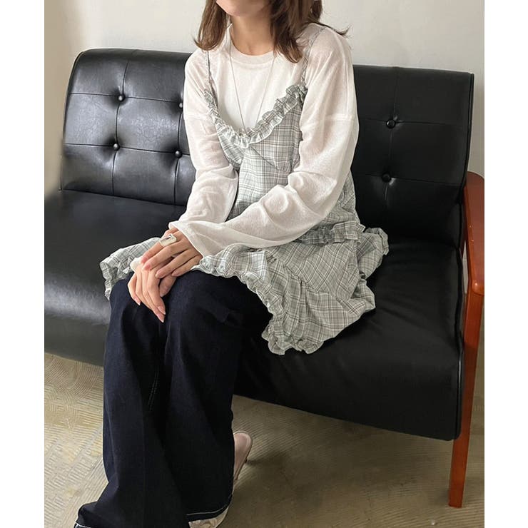 フリル×コットンストライプビスチェディテールキャミチュニック | Jewelobe | 詳細画像17 