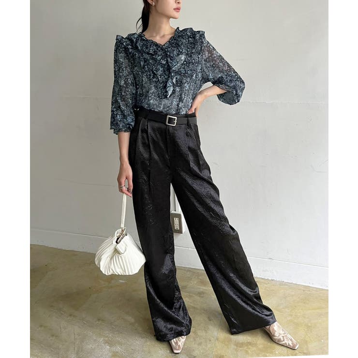 パワーショルダーフリルシアートップス | Jewelobe | 詳細画像14 