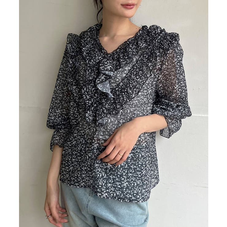 パワーショルダーフリルシアートップス | Jewelobe | 詳細画像19 