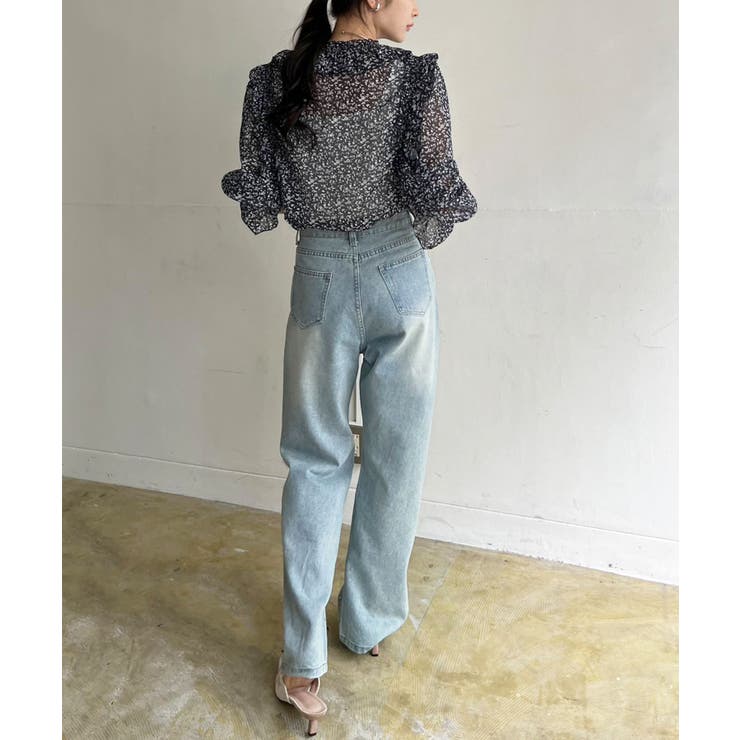 パワーショルダーフリルシアートップス | Jewelobe | 詳細画像24 