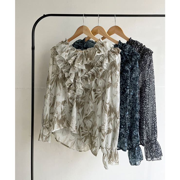 パワーショルダーフリルシアートップス | Jewelobe | 詳細画像26 