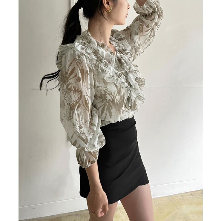 パワーショルダーフリルシアートップス | Jewelobe | 詳細画像5 