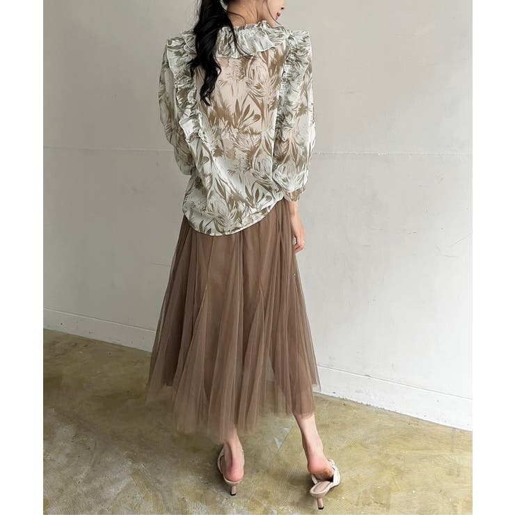 パワーショルダーフリルシアートップス | Jewelobe | 詳細画像9 