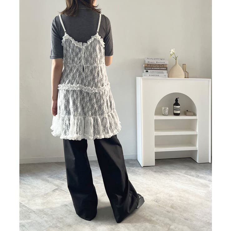 フリル×レースビスチェディテールキャミチュニック | Jewelobe | 詳細画像11 