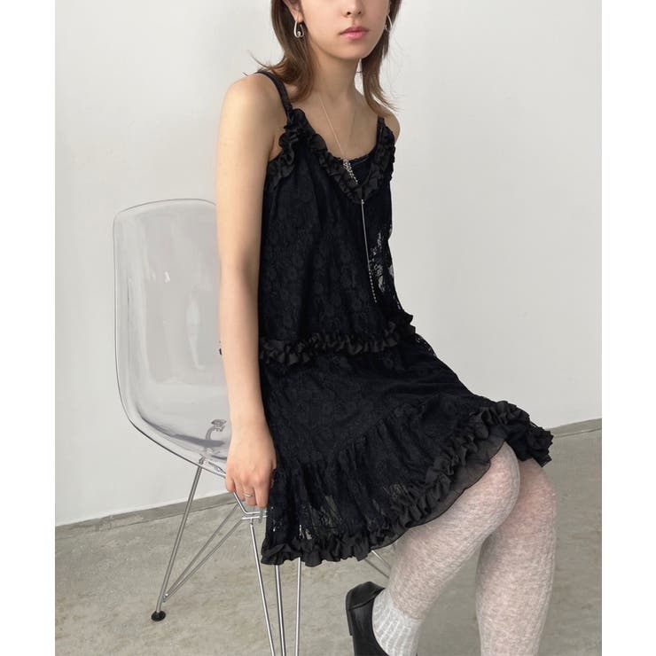 フリル×レースビスチェディテールキャミチュニック | Jewelobe | 詳細画像15 
