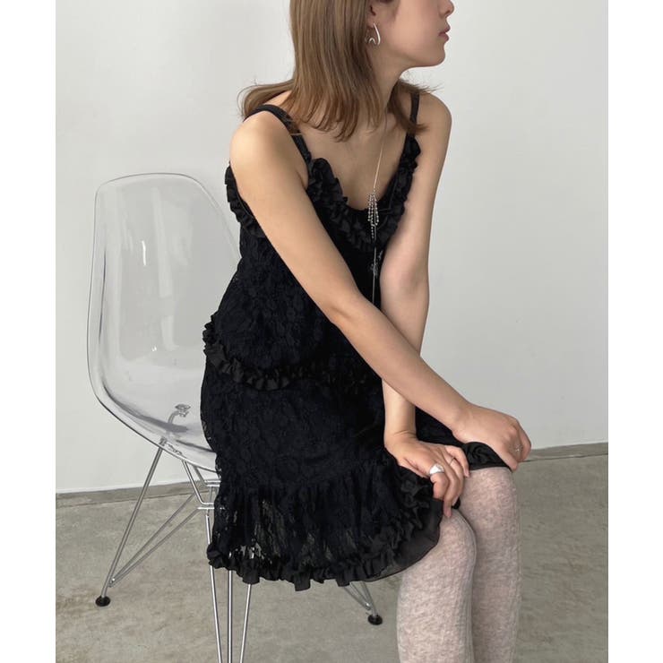 フリル×レースビスチェディテールキャミチュニック | Jewelobe | 詳細画像16 