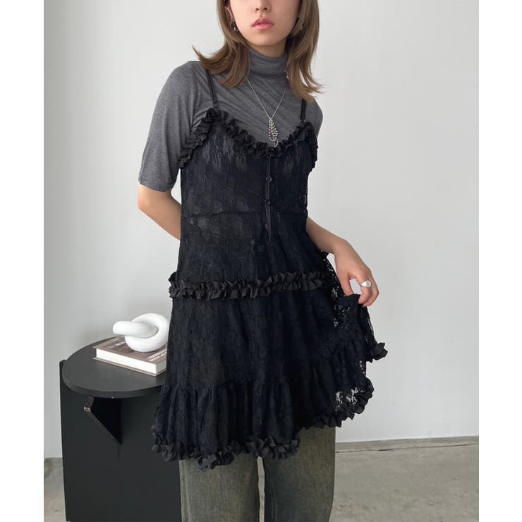 フリル×レースビスチェディテールキャミチュニック | Jewelobe | 詳細画像17 