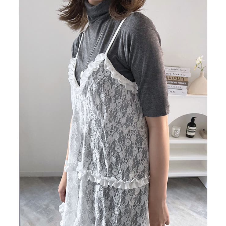 フリル×レースビスチェディテールキャミチュニック | Jewelobe | 詳細画像2 