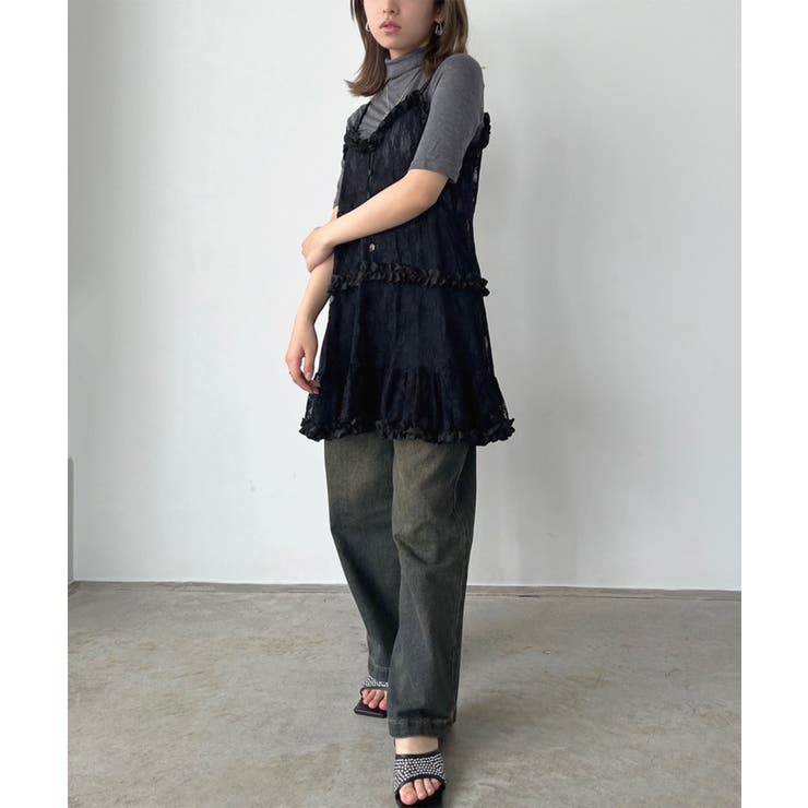 フリル×レースビスチェディテールキャミチュニック | Jewelobe | 詳細画像23 