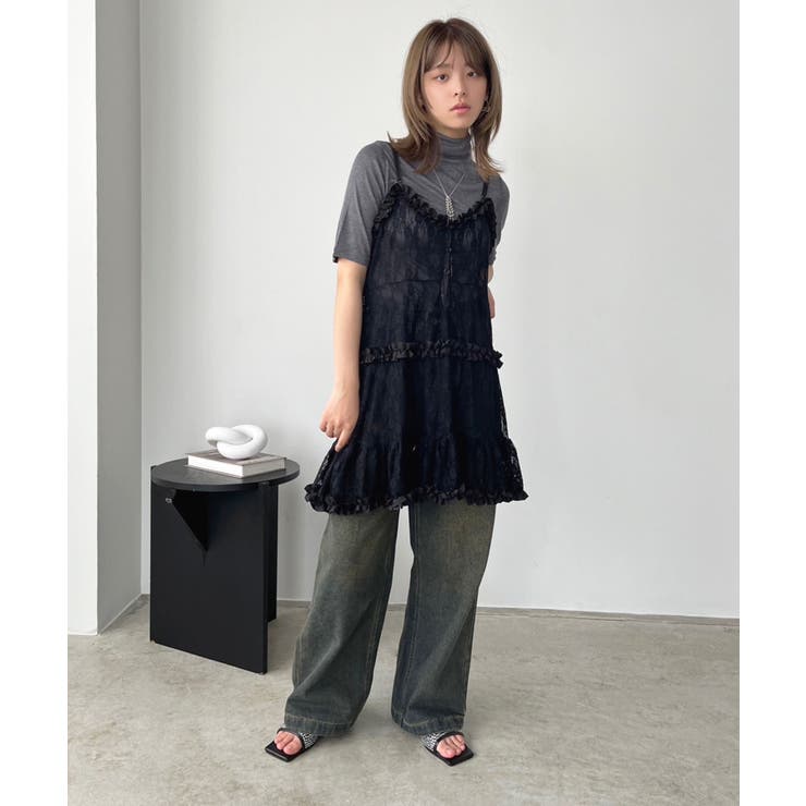 フリル×レースビスチェディテールキャミチュニック | Jewelobe | 詳細画像25 