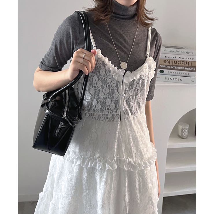 フリル×レースビスチェディテールキャミチュニック | Jewelobe | 詳細画像3 