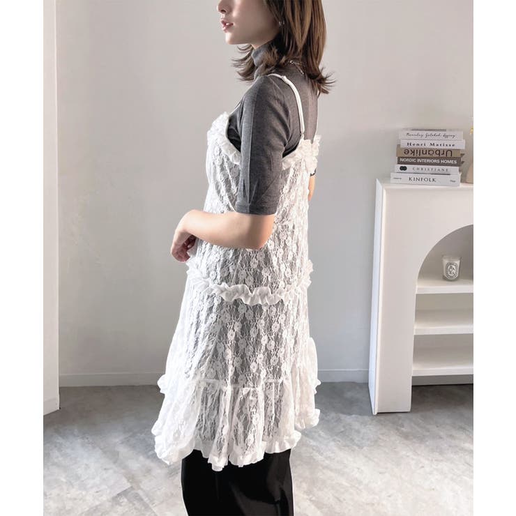 フリル×レースビスチェディテールキャミチュニック | Jewelobe | 詳細画像5 