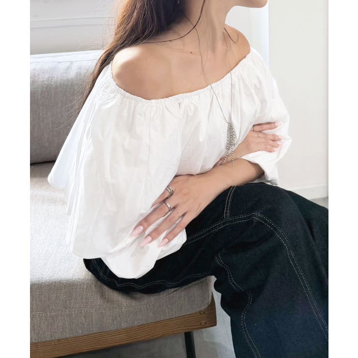 ラッフルフリルオフショルブラウス | Jewelobe | 詳細画像1 