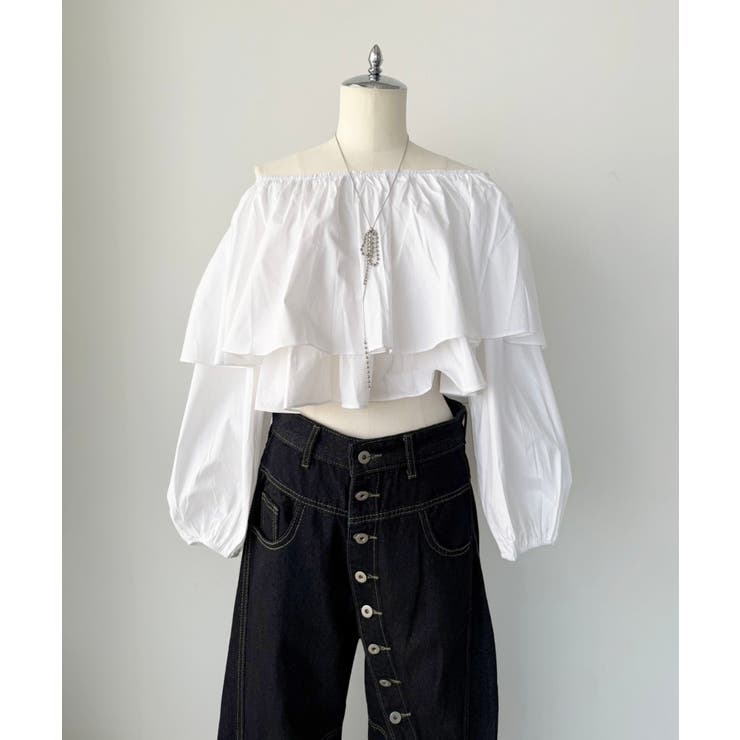 ラッフルフリルオフショルブラウス | Jewelobe | 詳細画像11 