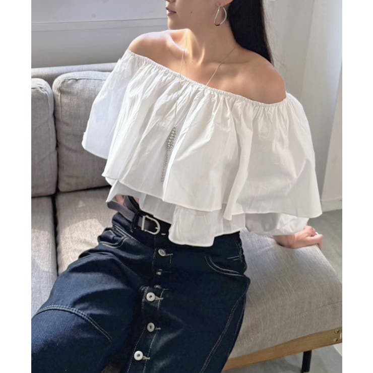 ラッフルフリルオフショルブラウス | Jewelobe | 詳細画像2 