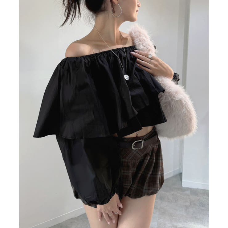 ラッフルフリルオフショルブラウス | Jewelobe | 詳細画像20 