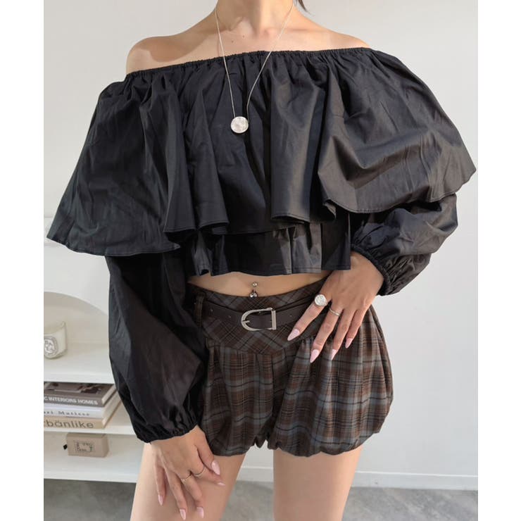 ラッフルフリルオフショルブラウス | Jewelobe | 詳細画像24 