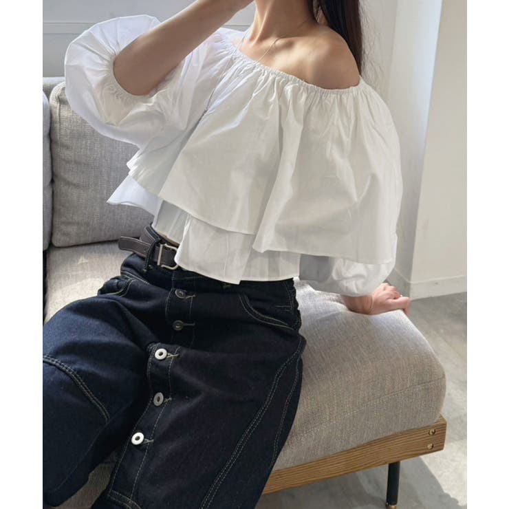 ラッフルフリルオフショルブラウス | Jewelobe | 詳細画像3 