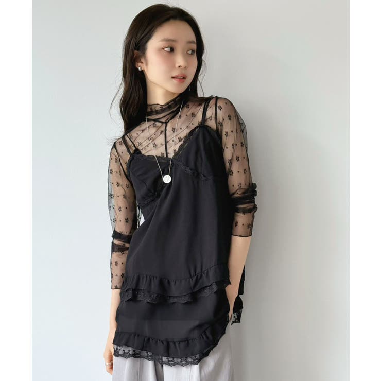 シフォン×レースフリルキャミチュニック | Jewelobe | 詳細画像23 