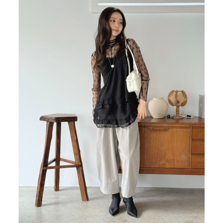 シフォン×レースフリルキャミチュニック | Jewelobe | 詳細画像28 