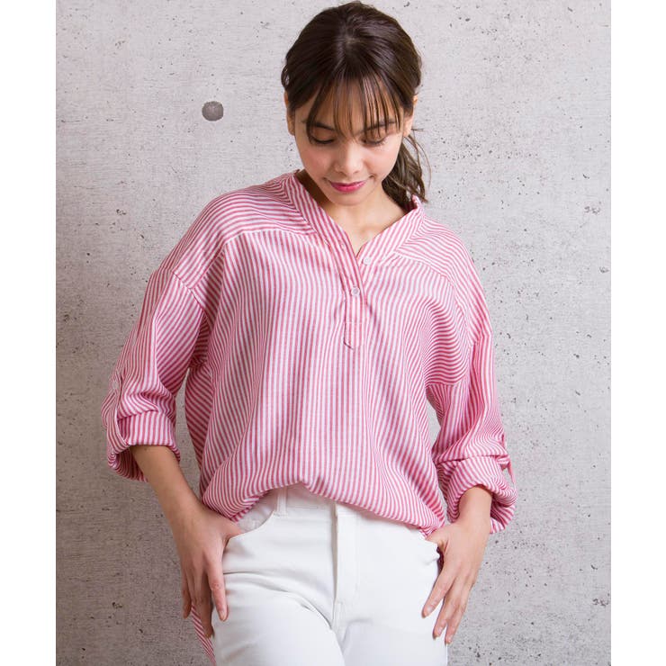 ストライプロールアップシャツ 品番 Jlbw Jewelobe ジュエローブ のレディースファッション通販 Shoplist ショップリスト