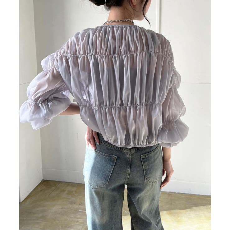 ボリュームシャーリングシアーブラウス | Jewelobe | 詳細画像13 